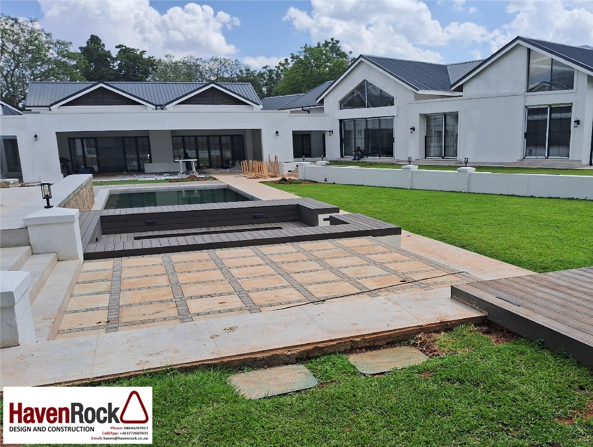 Poolside landscaping